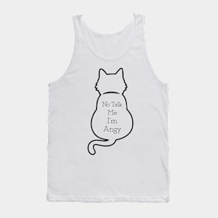 CAT - No Talk Me I'm Angy Lol Cat Tank Top